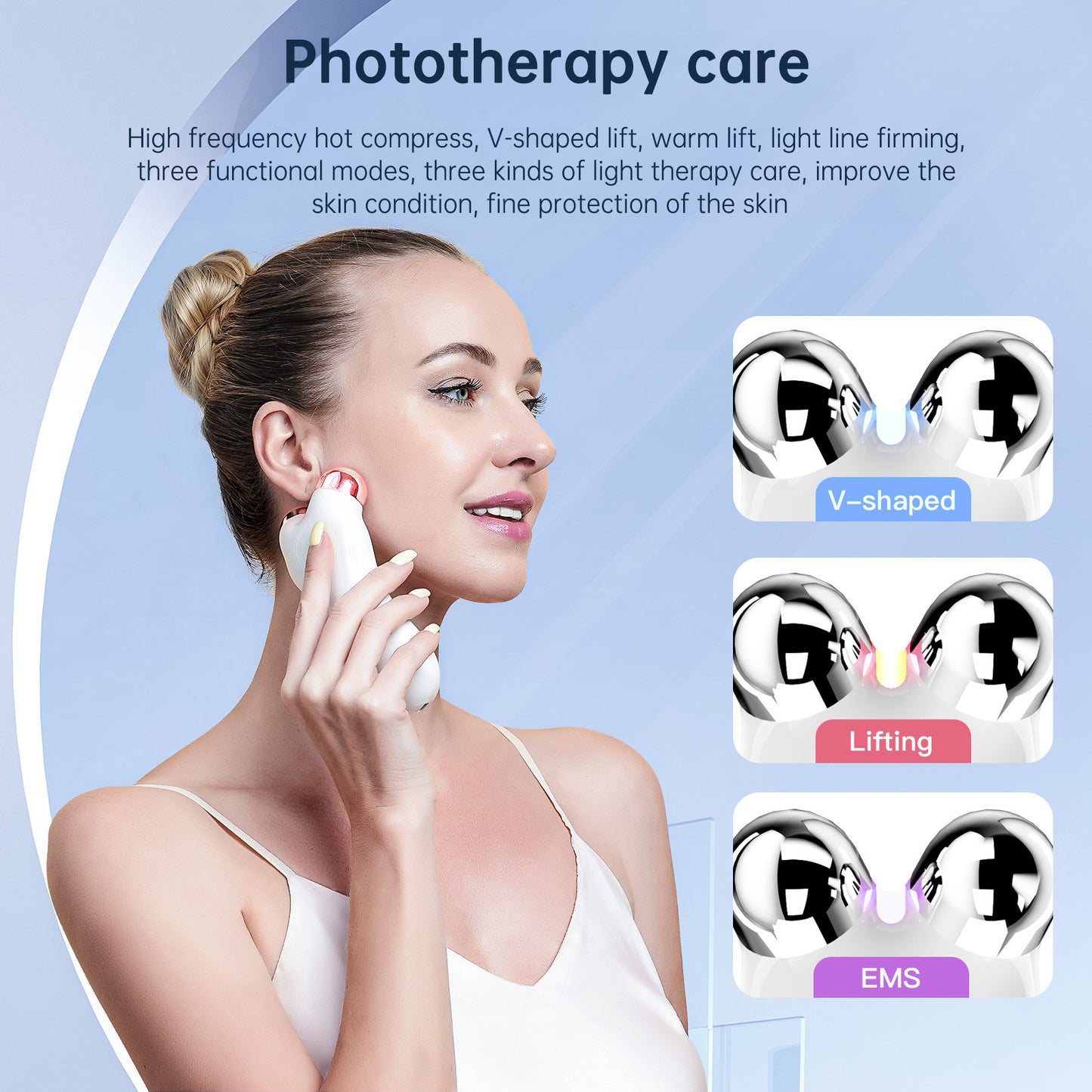 EMS Roller Face Massager — V-Face Lifting & Firming Device