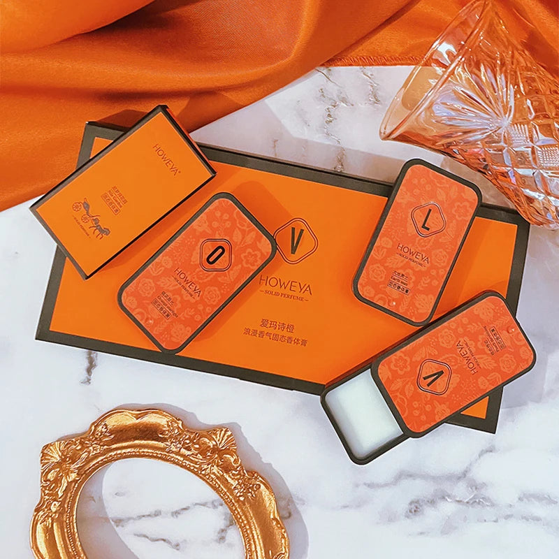 4pcs Solid Perfume Set – Floral & Fruity Long-Lasting Fragrance Gift Set