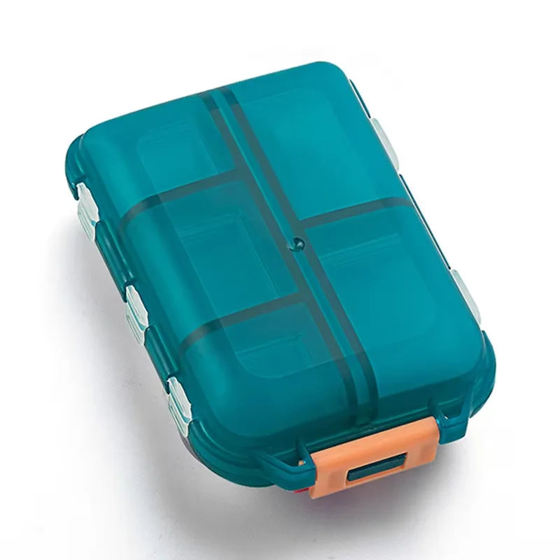 Portable Pill Organizer Case – Travel Medicine Box with Multiple Compartments