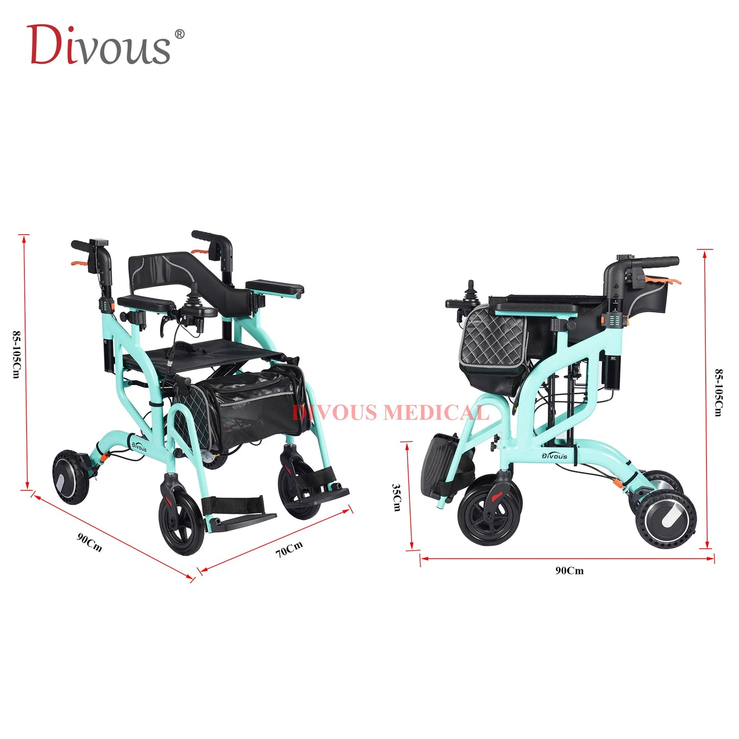 Dual-motor electric wheelchair Foldable electric wheelchair