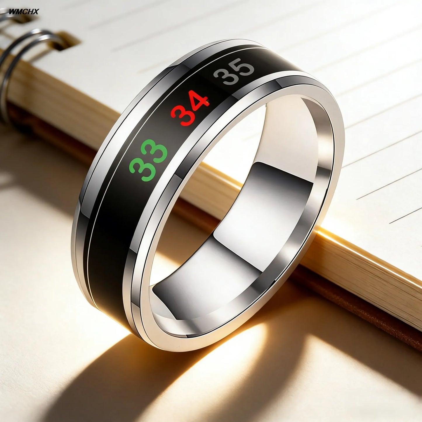 Smart Couples Mood Ring – Temperature Sensitive Stainless Steel, Waterproof Jewelry