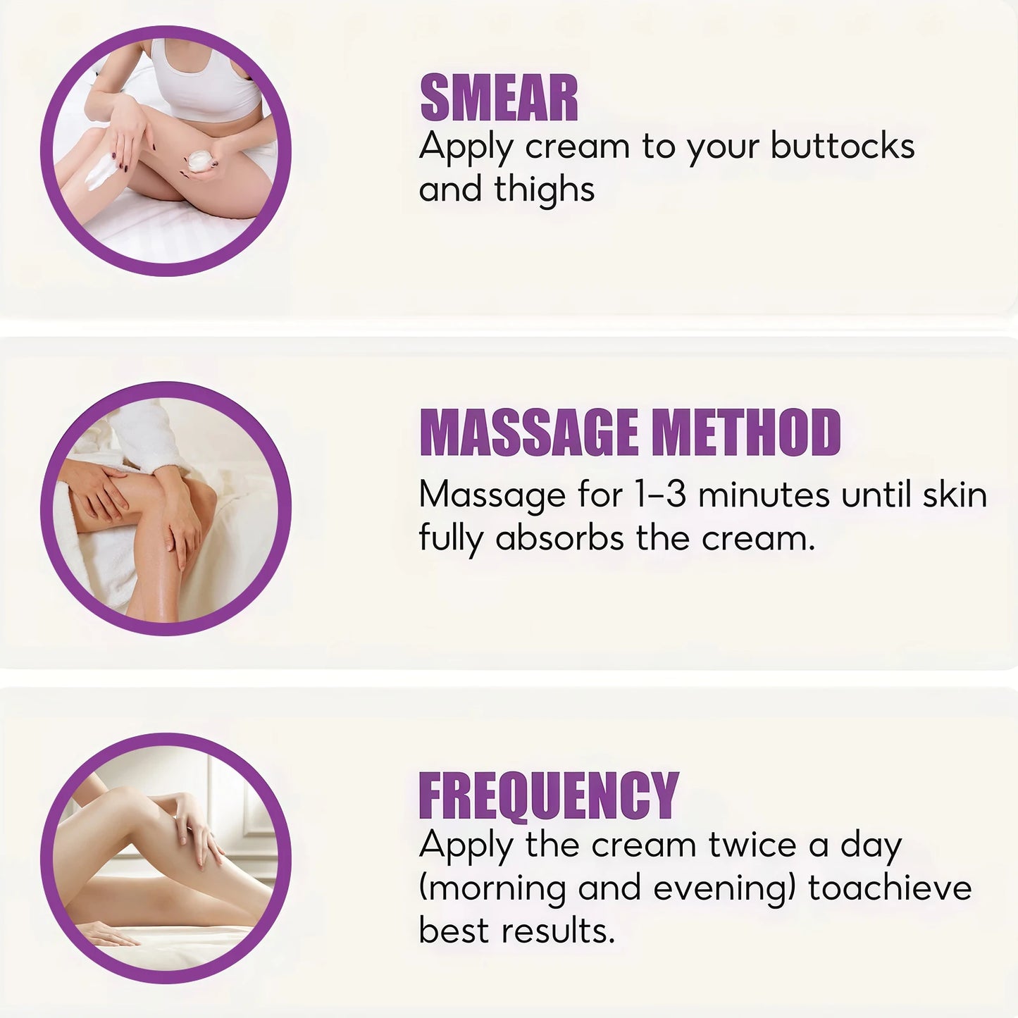 Butt Cream, Containing Vitamin E - Instant Butt-Lifting and Firming Massage Gel, Moisturizing and Plumping Cream, Specially Designed for Butt Shaping and Care - 60g