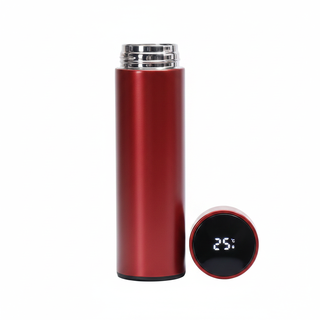 Smart Water Bottle with LED Display – 500ml Stainless Steel