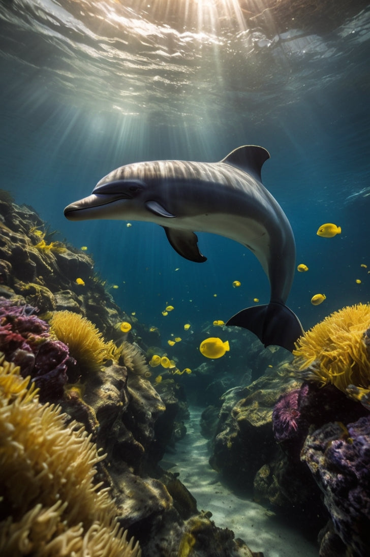 Dolphin Cove – AI 3D Animated Underwater Wallpaper