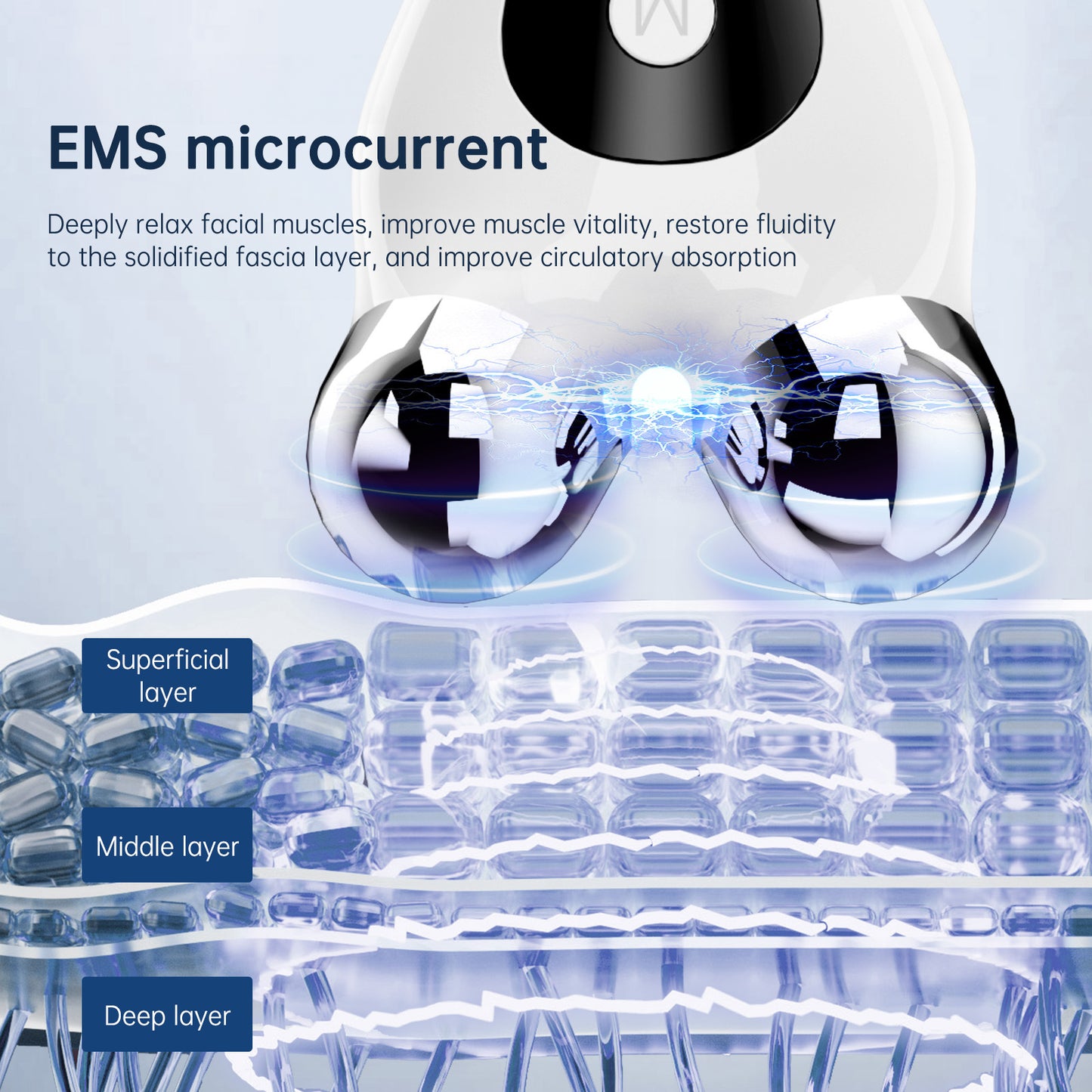 EMS Roller Face Massager — V-Face Lifting & Firming Device