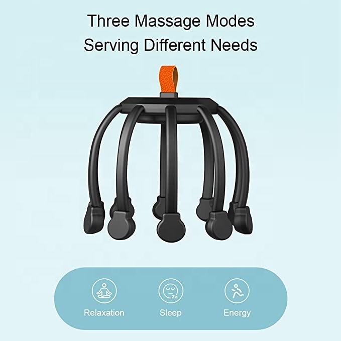 Electric Scalp Massager 360° — 10-Motor Hands-Free Head Massager