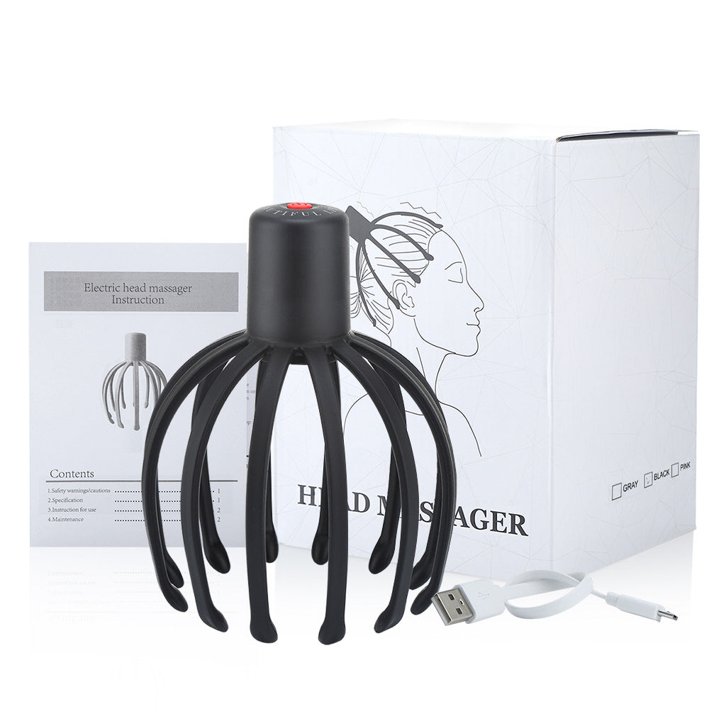 Multi Claw Electric Scalp Massager — 12-Arm Kneading Head Massager