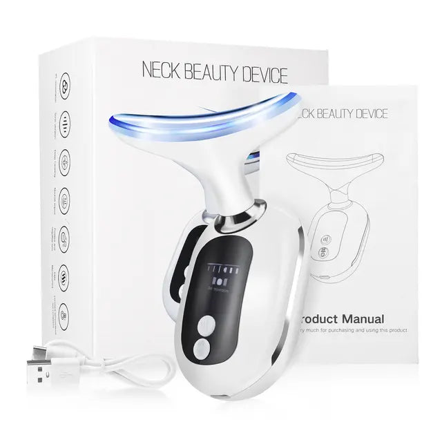 EMS Neck & Face Beauty Device — LED Lifting Massager