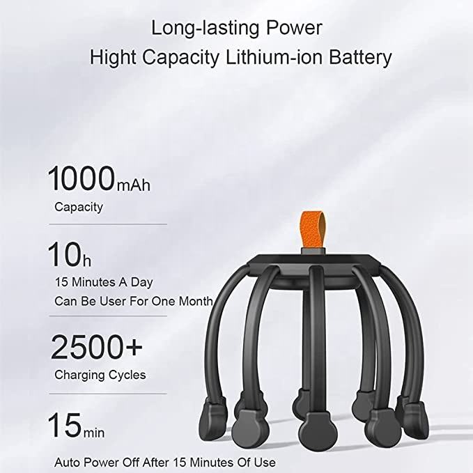 Electric Scalp Massager 360° — 10-Motor Hands-Free Head Massager
