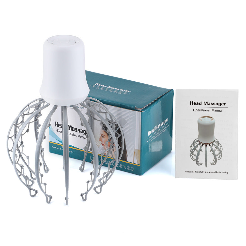 Multi Claw Electric Scalp Massager — 12-Arm Kneading Head Massager