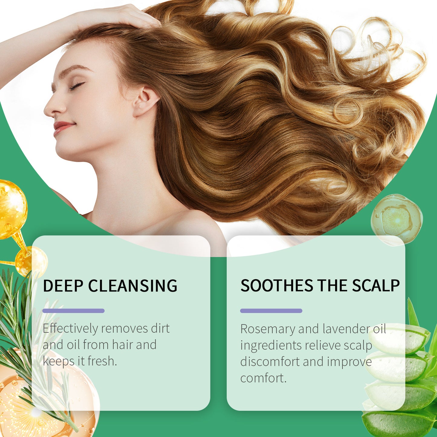 Rosemary Moisturizing Shampoo — Nourishing Scalp Cleanser with Vitamin E
