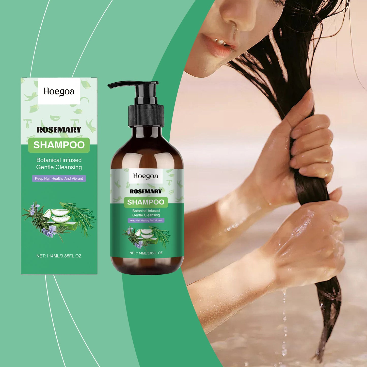 Rosemary Moisturizing Shampoo — Nourishing Scalp Cleanser with Vitamin E