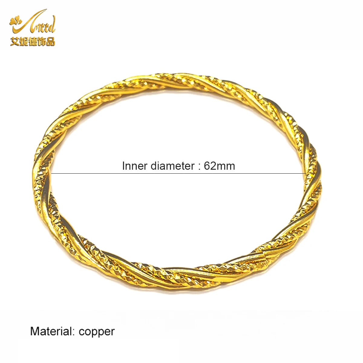24K Gold Plated Luxury Designer Bangle for Women – Dubai African Style
