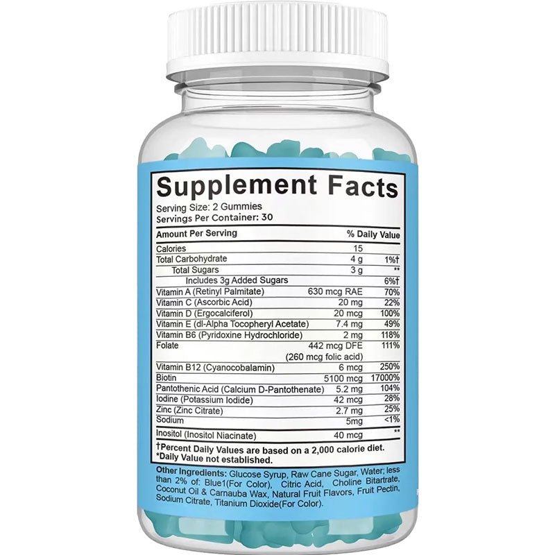 Biotin Hair Growth Gummies — 60 Capsules with Collagen & Vitamins