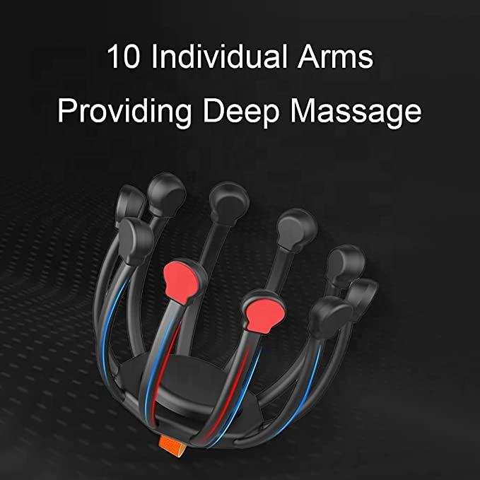 Electric Scalp Massager 360° — 10-Motor Hands-Free Head Massager