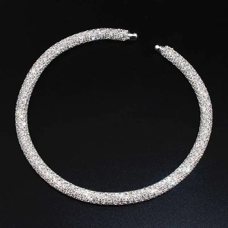 Luxury Crystal Rhinestone Collar Choker Necklace 2025
