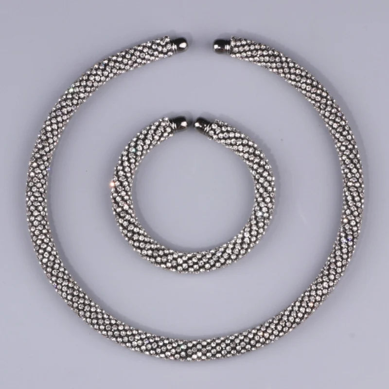 Luxury Crystal Rhinestone Collar Choker Necklace 2025