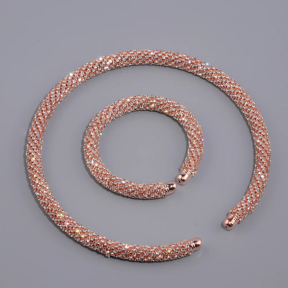 Luxury Crystal Rhinestone Collar Choker Necklace 2025
