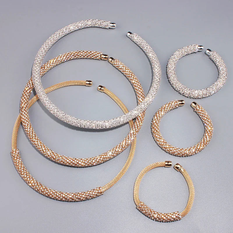 Luxury Crystal Rhinestone Collar Choker Necklace 2025