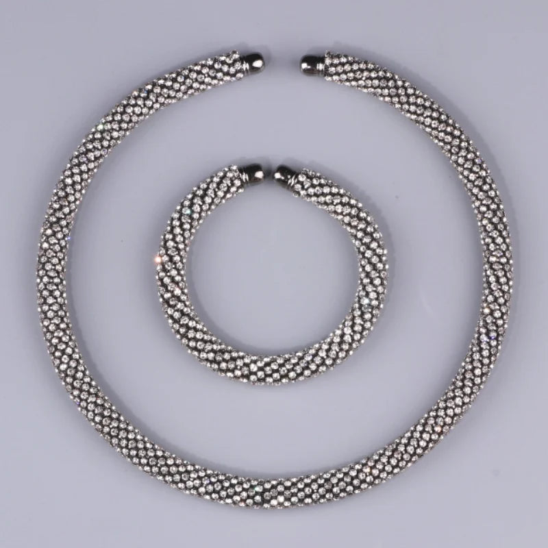 Luxury Crystal Rhinestone Collar Choker Necklace 2025