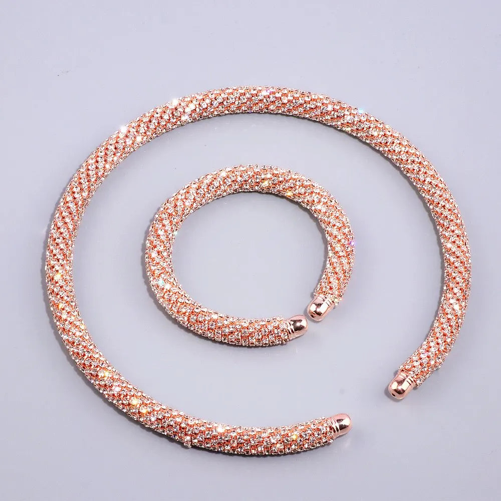 Luxury Crystal Rhinestone Collar Choker Necklace 2025