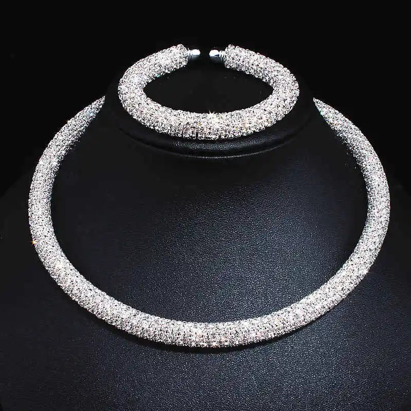 Luxury Crystal Rhinestone Collar Choker Necklace 2025