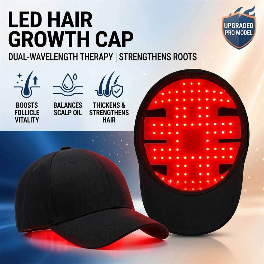LED Hair Growth Cap – Red & Blue Light Scalp Care Device