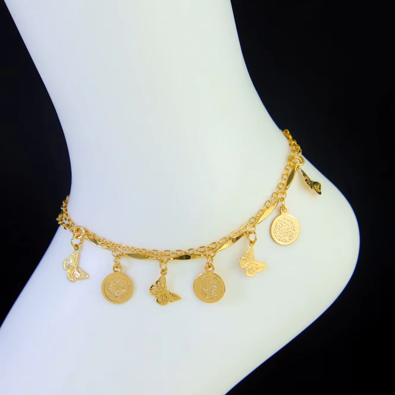 21K Gold Plated Ankle Bracelet for Women – Dubai Saudi Fashion
