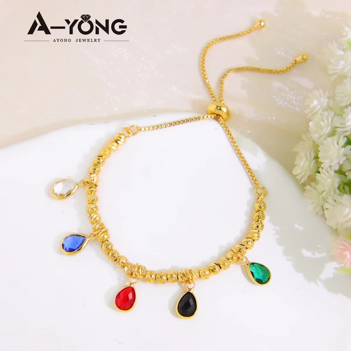 21K Gold Plated Multi-Layer Bead Bangle Set for Women – Dubai Style