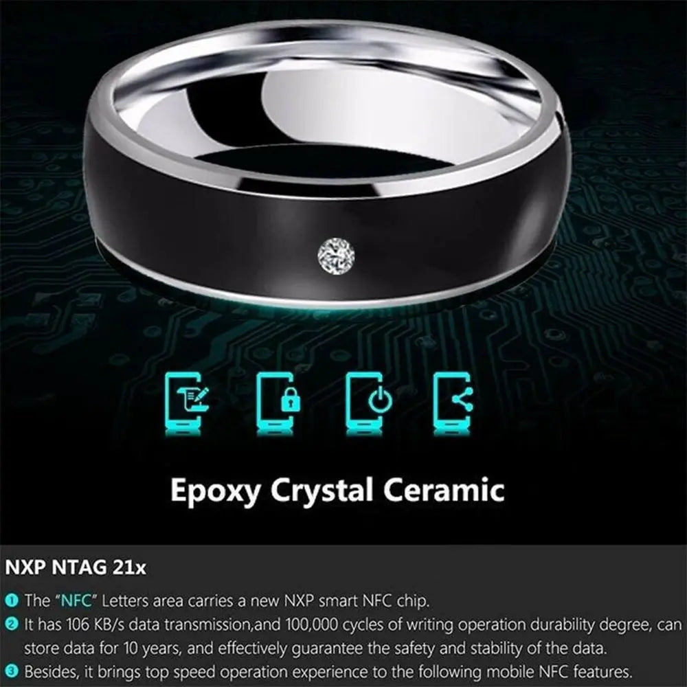 NFC Smart Ring – Multifunctional Waterproof Wearable for Android, Unisex