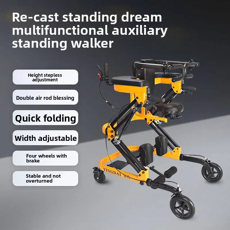 Elderly Anti-Skid Folding Walker – Rehabilitation Lower Limb Exercise Aid