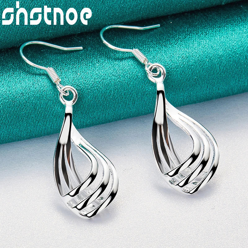 18K Gold Plated Geometric Water Droplet Earrings for Women – Wedding Party Jewelry