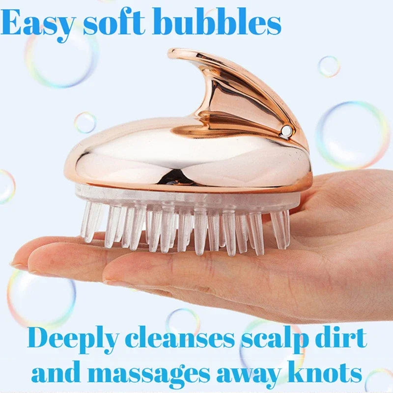 Scalp Massager Shampoo Brush – Silicone Soft Teeth Hair Washing Brush