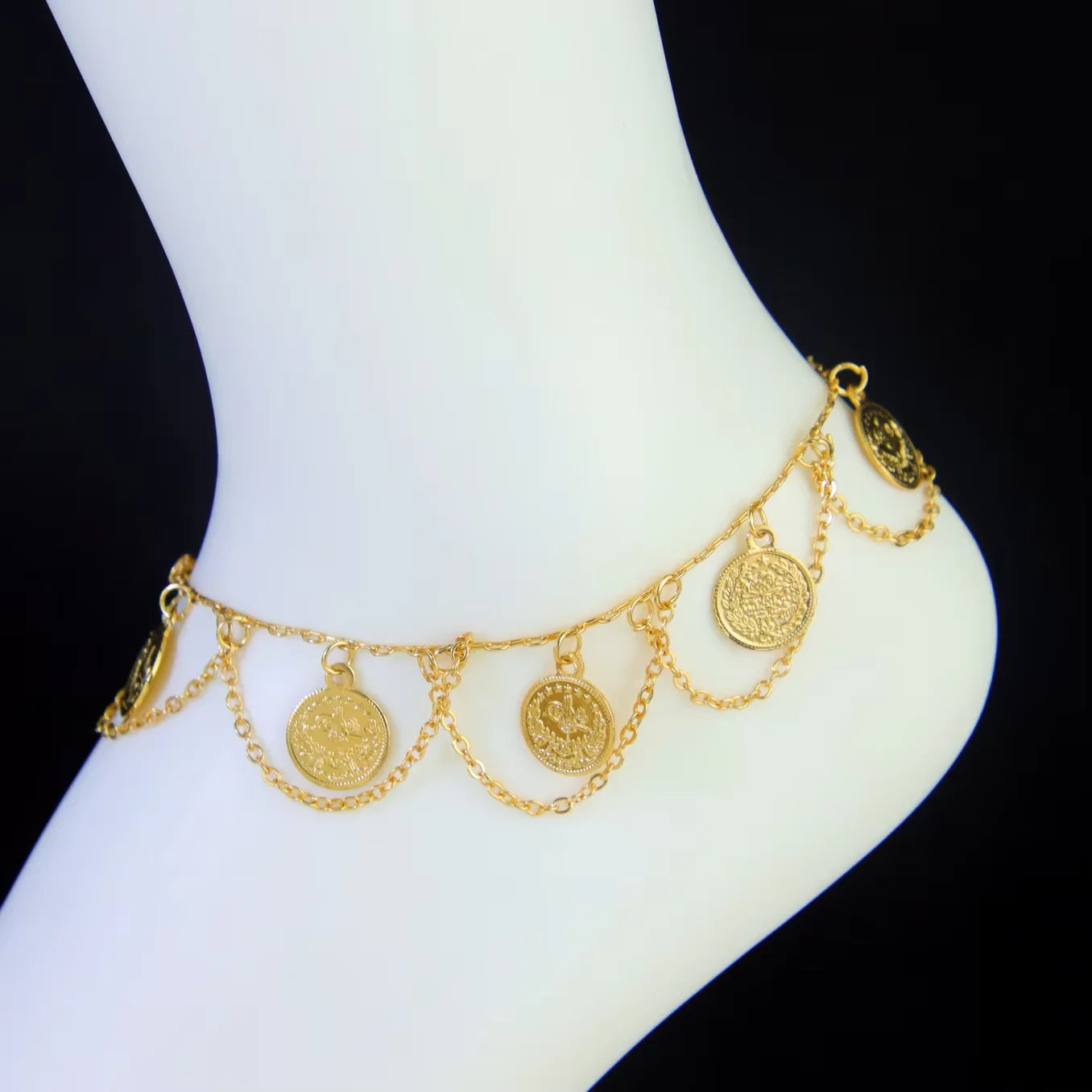 21K Gold Plated Ankle Bracelet for Women – Dubai Saudi Fashion