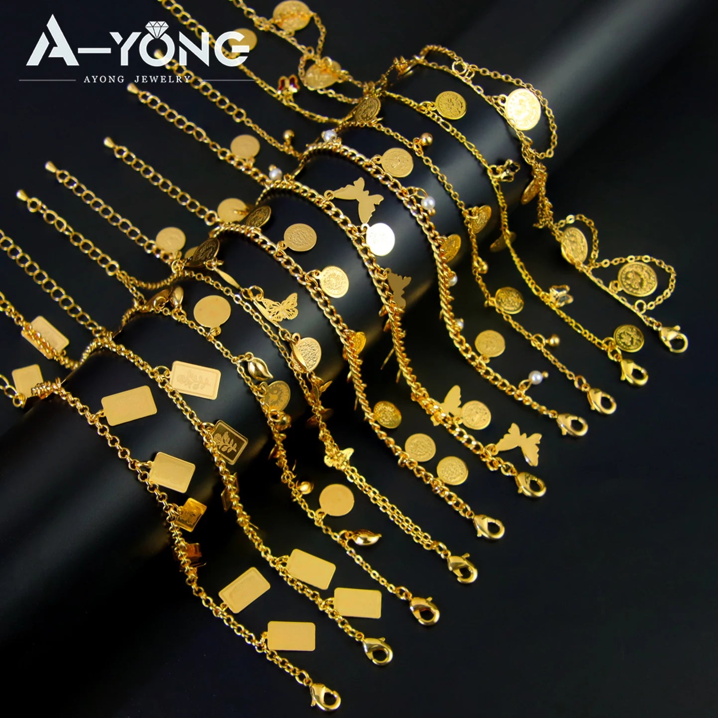 21K Gold Plated Ankle Bracelet for Women – Dubai Saudi Fashion