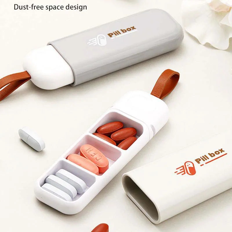 Portable Pill Organizer Case – Travel Medicine Box with Multiple Compartments