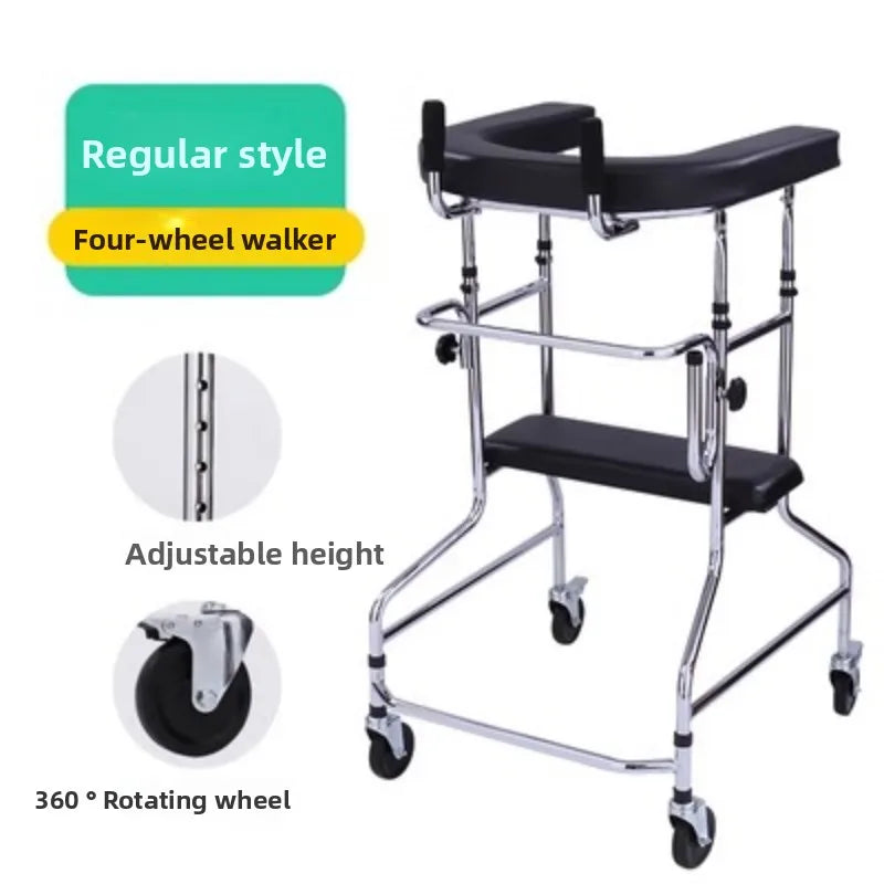 Senior Walking Aid with Seat – Rehab Walker for Elderly