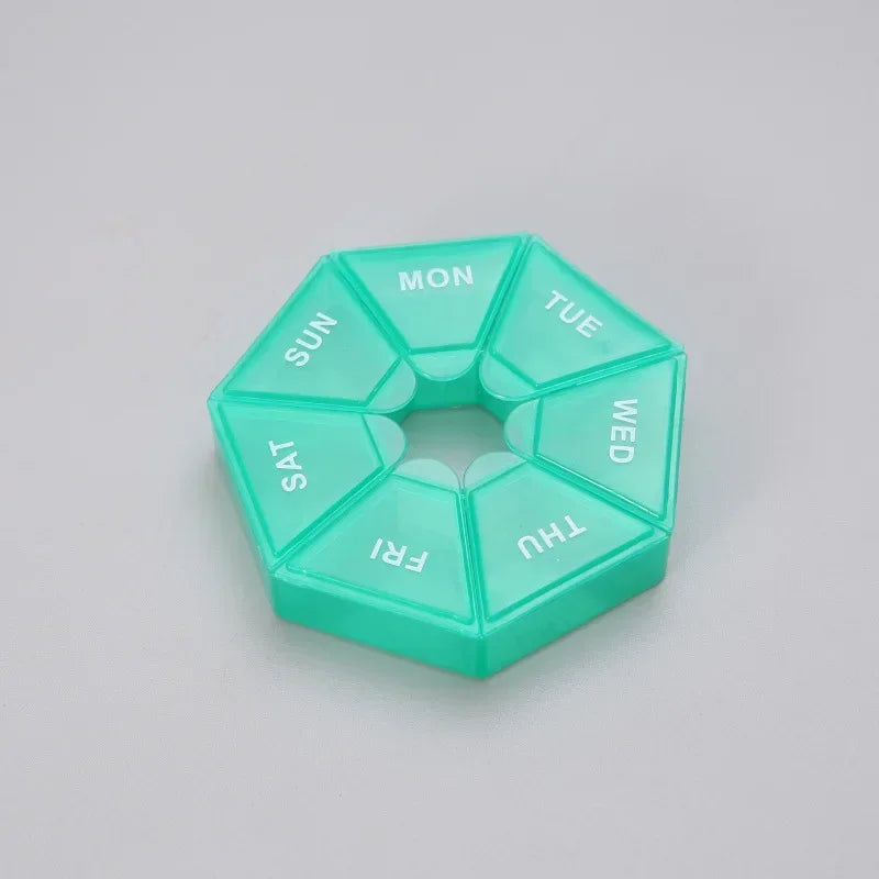7-Day Pill Organizer Box – Weekly Tablet Holder for Travel & Daily Use