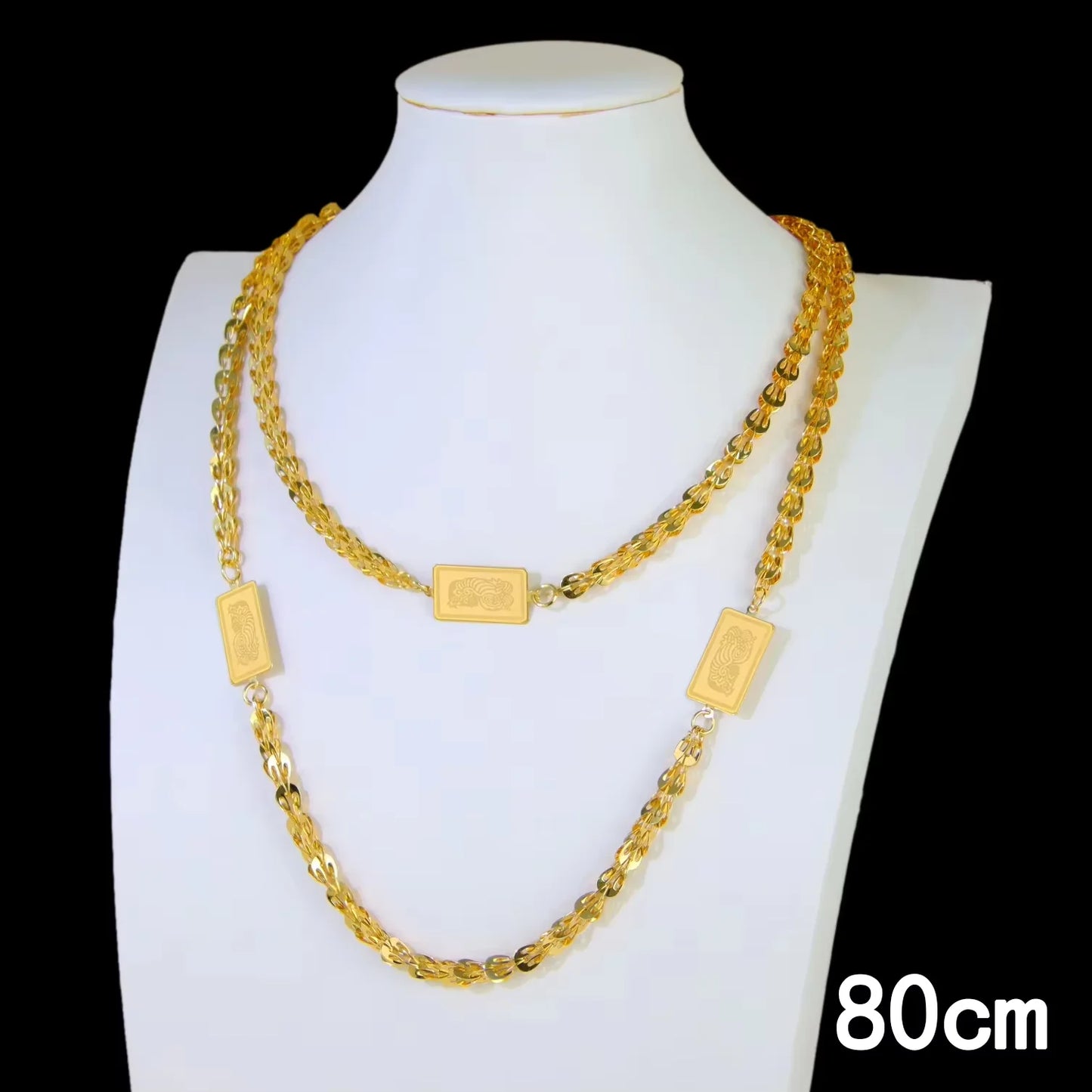 Dubai 21K Gold Plated Turkish Vintage Coin Chain Necklace