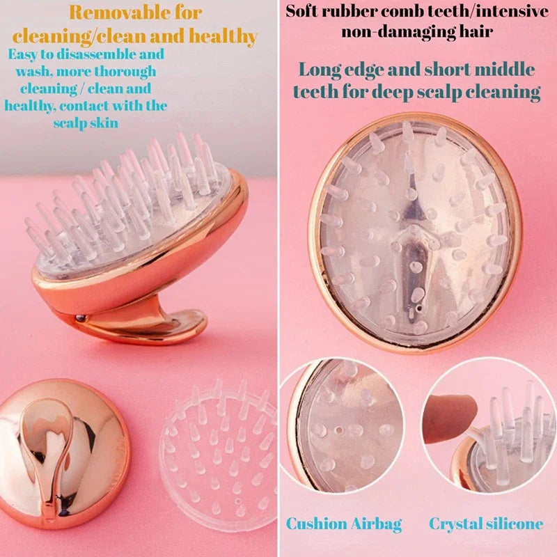 Scalp Massager Shampoo Brush – Silicone Soft Teeth Hair Washing Brush