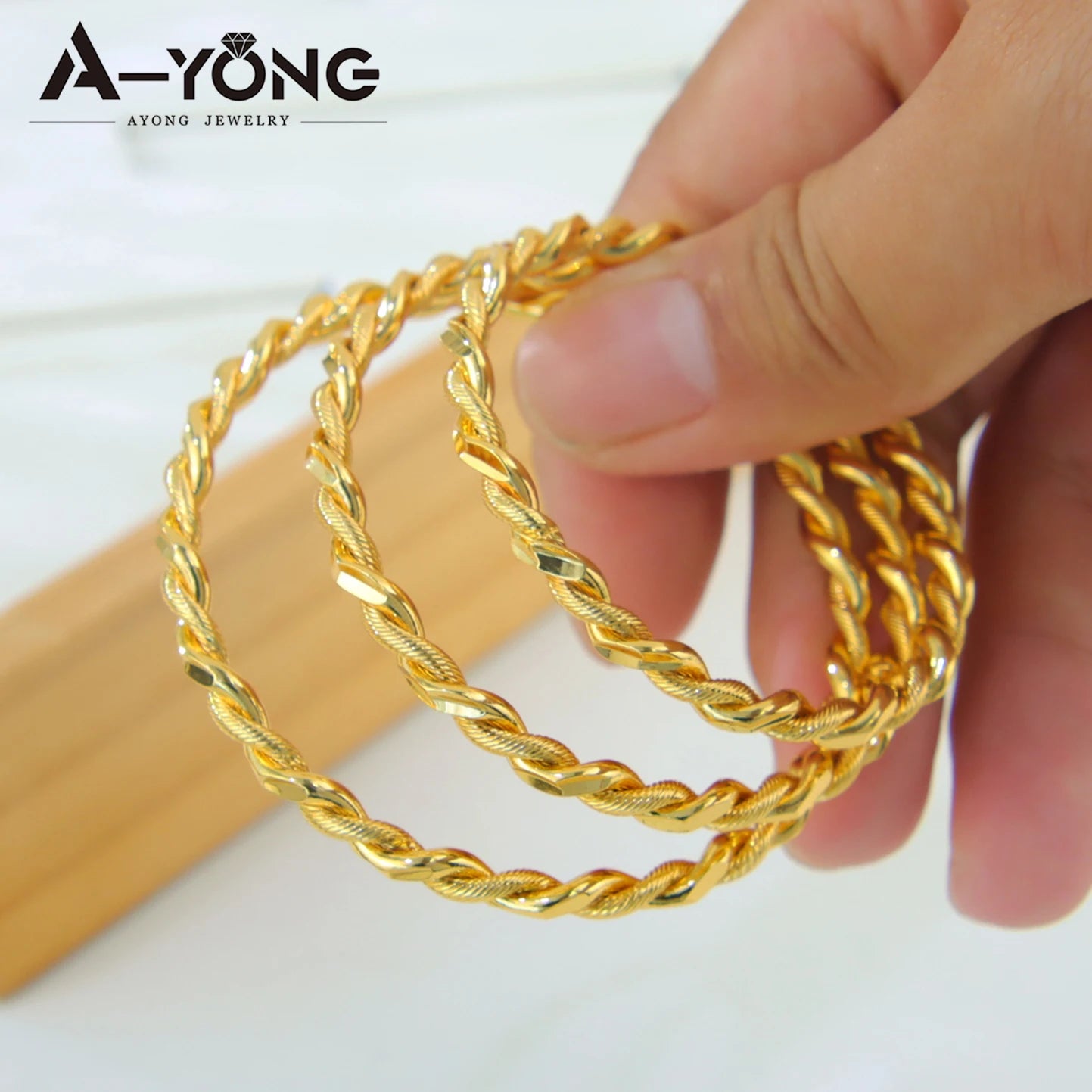 21K Gold Plated Kids Twist Bangle Bracelet – Dubai Turkish Style