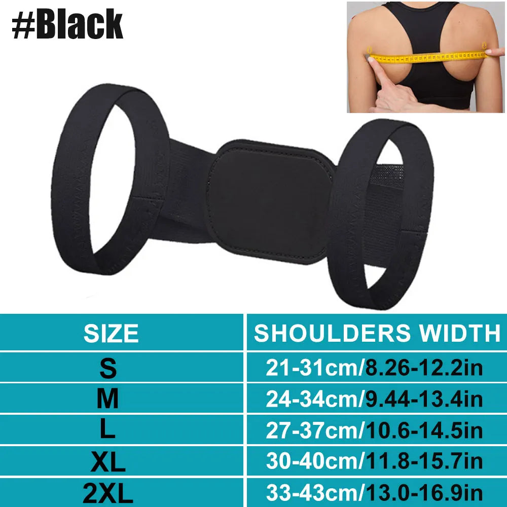 Posture Corrector Belt – Adjustable Back & Shoulder Support Brace for Men & Women