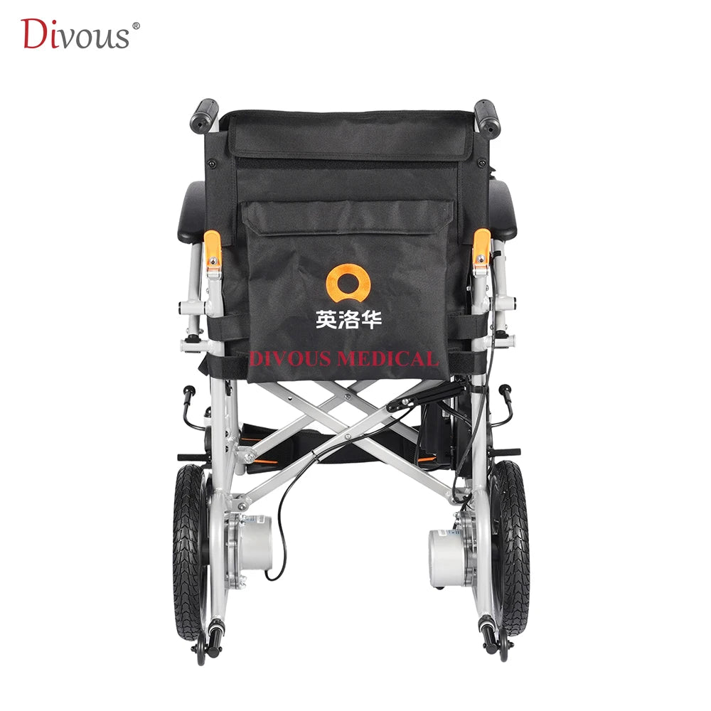 120kg Load-bearing Aluminum Alloy Foldable Electric Wheelchair Lightweight Travel for the Disabled