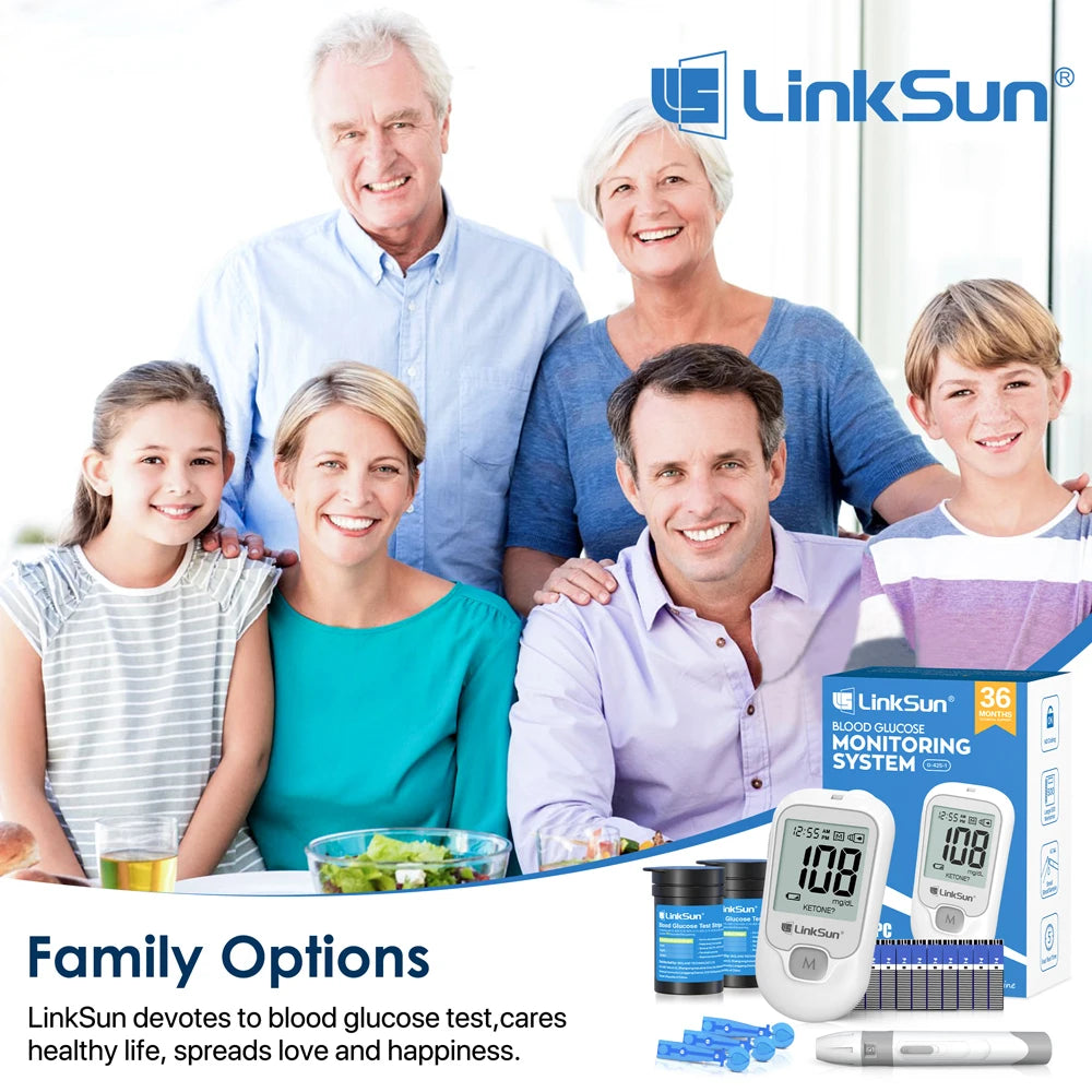 Blood Glucose Monitor Kit – 50 Test Strips & Lancets Included