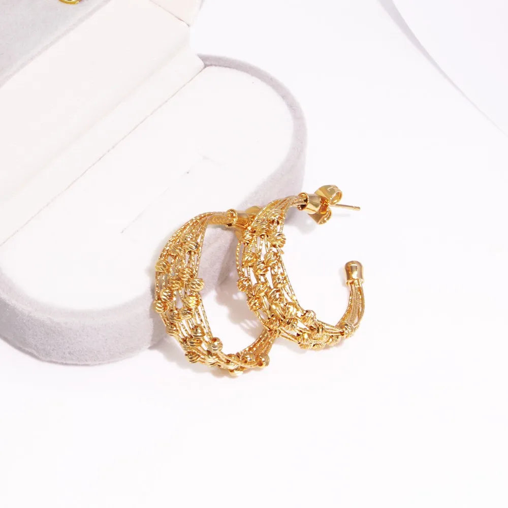 Handmade 18K Gold Plated Beads Jewelry Set for Women