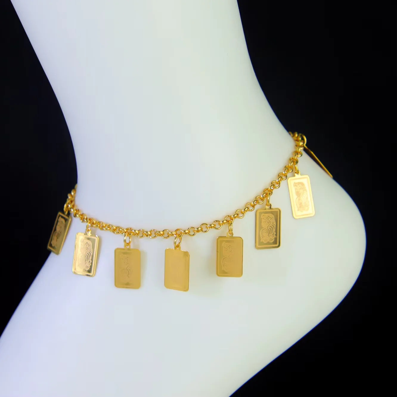 21K Gold Plated Ankle Bracelet for Women – Dubai Saudi Fashion