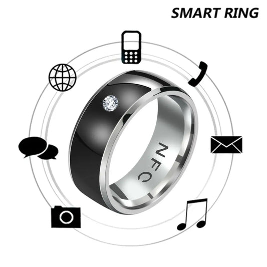 NFC Smart Ring for Women – Rhinestone Fashion Ring, Waterproof, Android Compatible