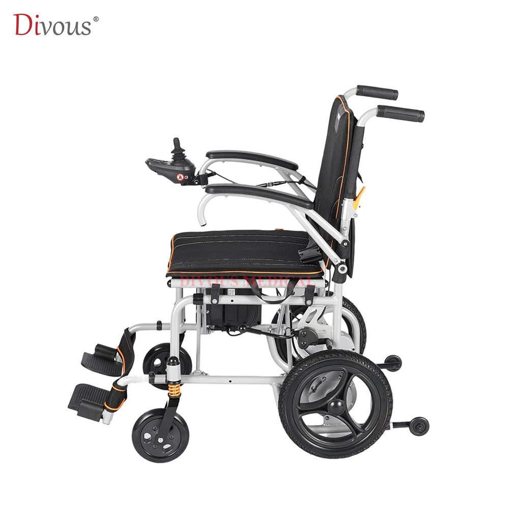 120kg Load-bearing Aluminum Alloy Foldable Electric Wheelchair Lightweight Travel for the Disabled