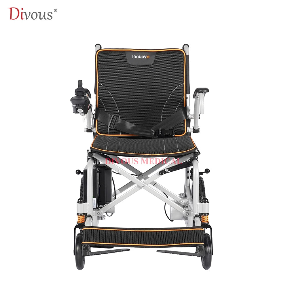 120kg Load-bearing Aluminum Alloy Foldable Electric Wheelchair Lightweight Travel for the Disabled