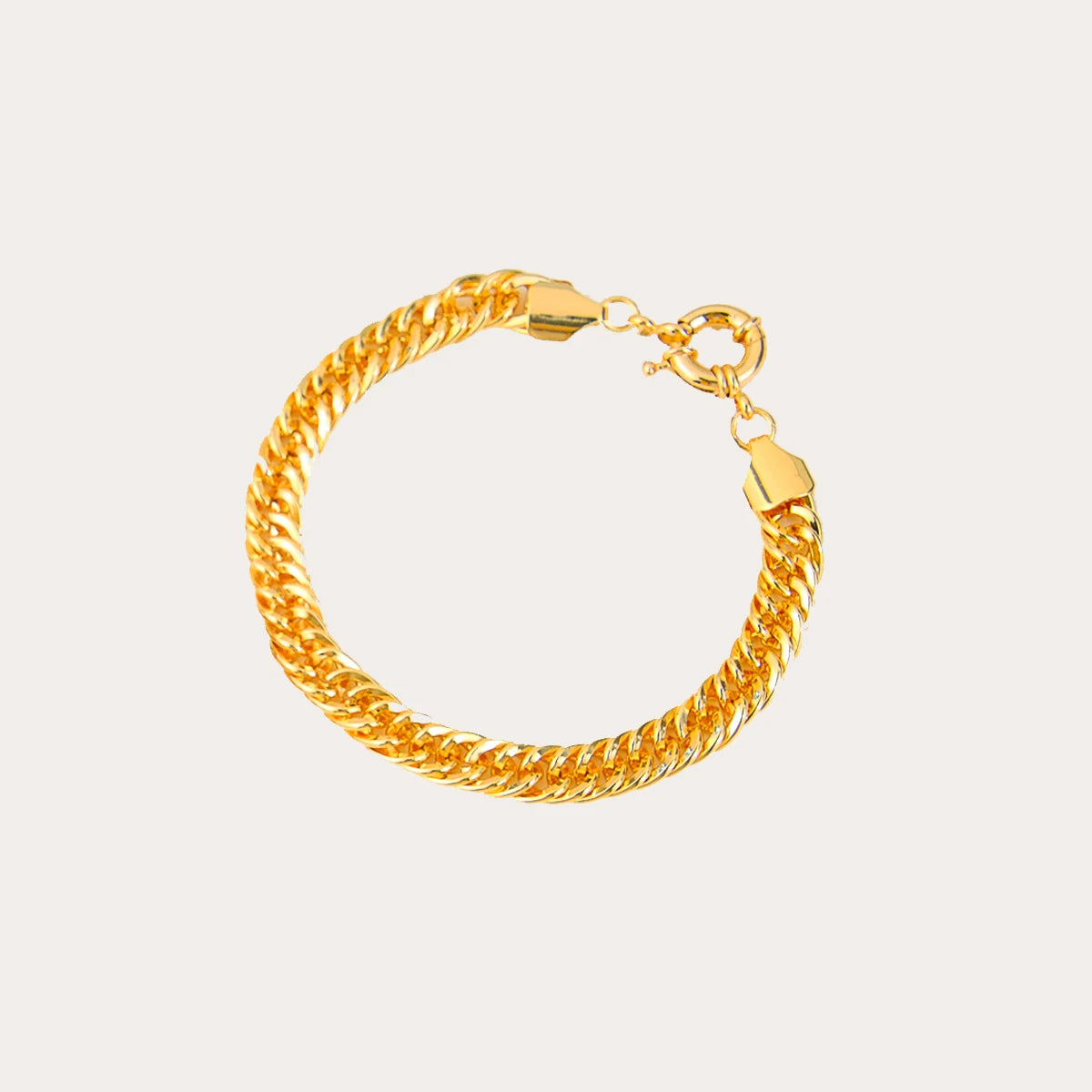 21K Gold Plated Cuban Chain Necklace & Bracelet Set – Dubai Style